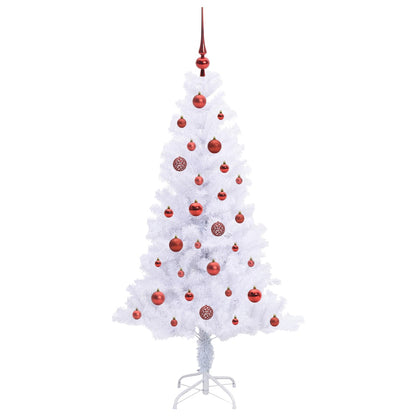 vidaXL Artificial Christmas Tree with Stand White 150 cm PVC and Steel