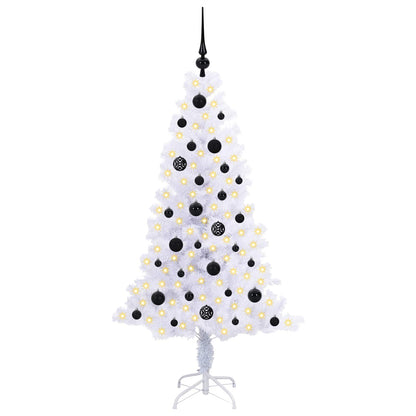 vidaXL Artificial Christmas Tree with Stand White 150 cm PVC and Steel