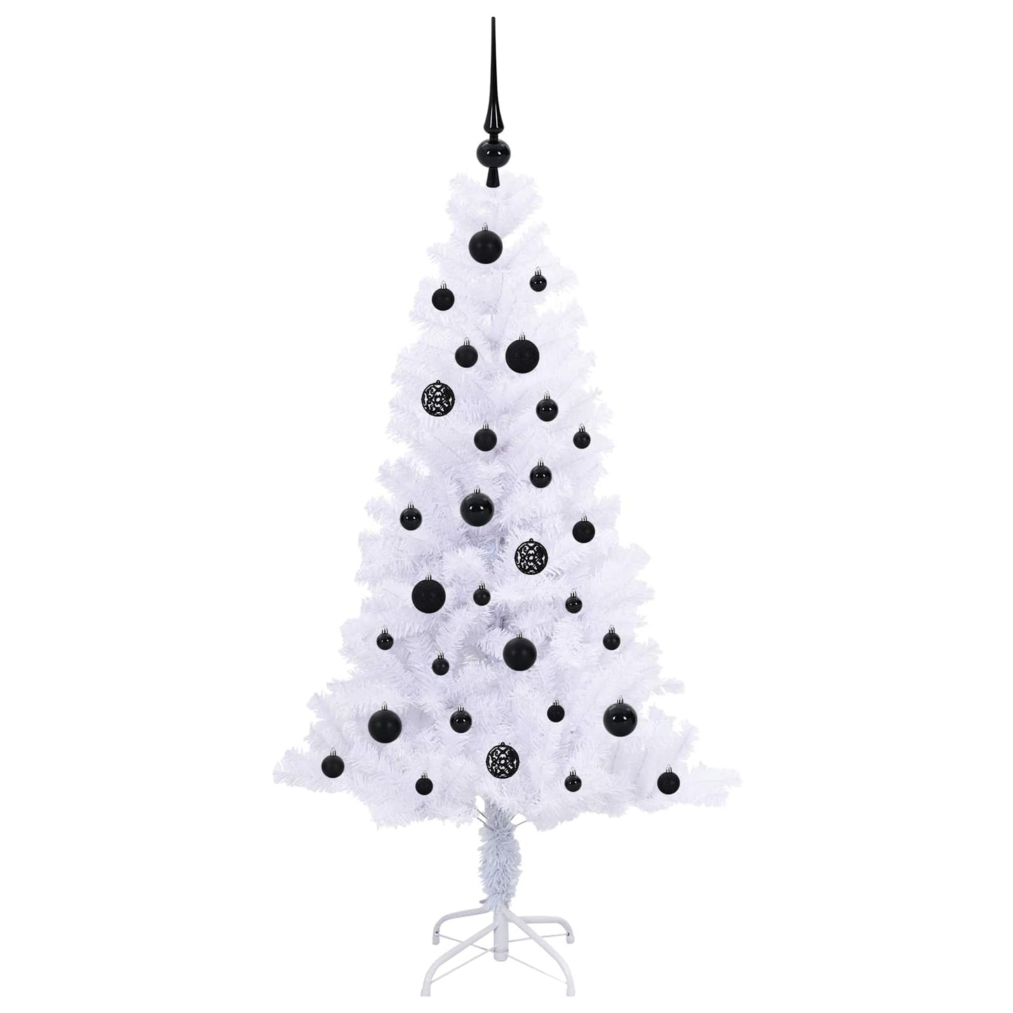 vidaXL Artificial Christmas Tree with Stand White 150 cm PVC and Steel