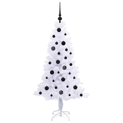 vidaXL Artificial Christmas Tree with Stand White 150 cm PVC and Steel