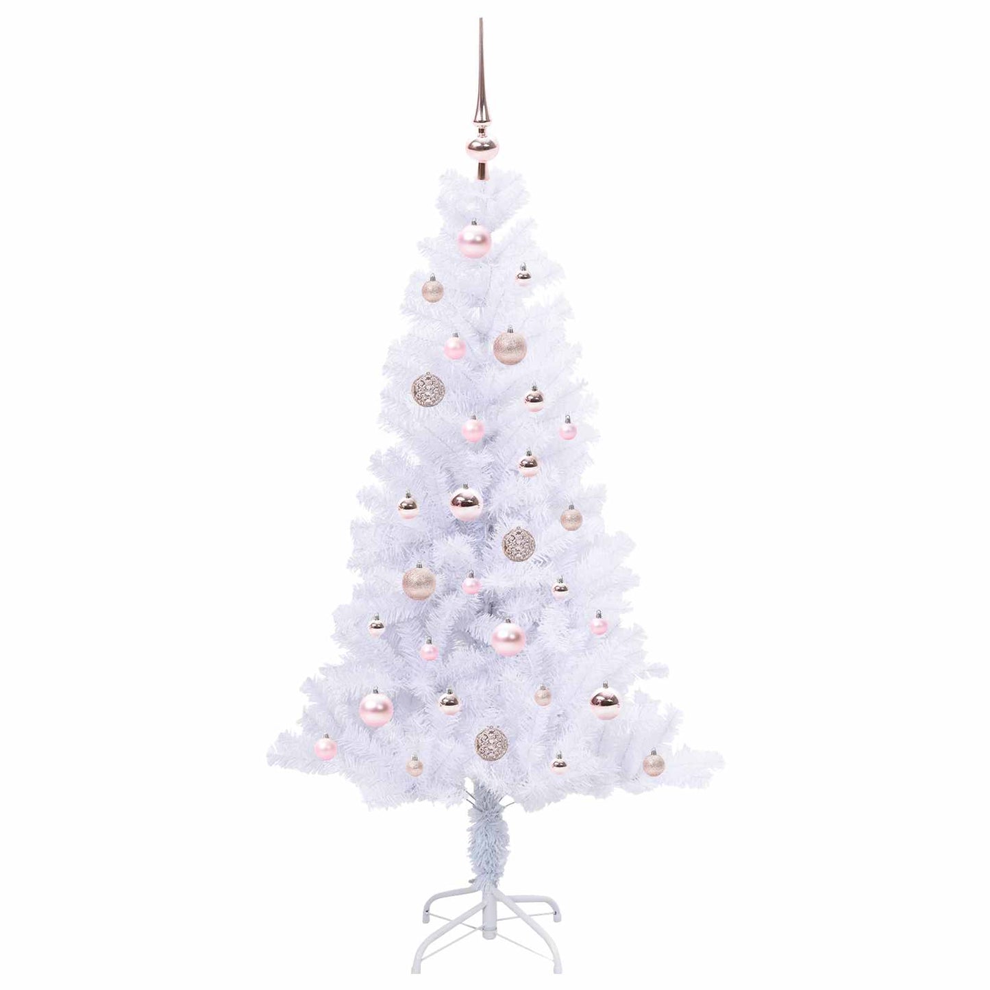 vidaXL Artificial Christmas Tree with Stand White 150 cm PVC and Steel