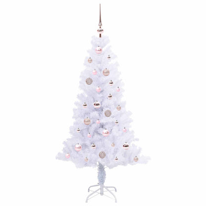 vidaXL Artificial Christmas Tree with Stand White 150 cm PVC and Steel