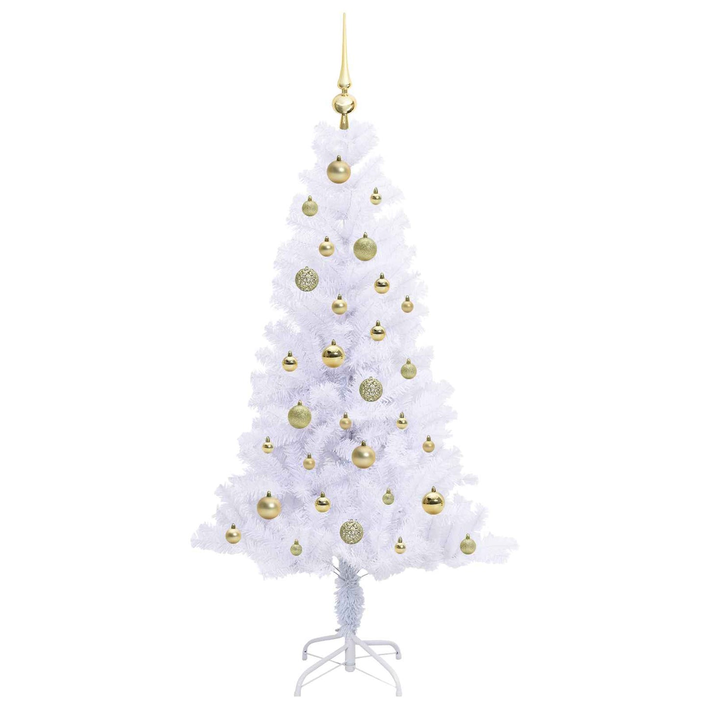 vidaXL Artificial Christmas Tree with Stand White 150 cm PVC and Steel