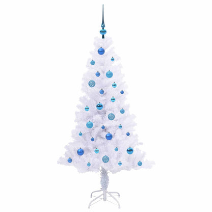 vidaXL Artificial Christmas Tree with Stand White 150 cm PVC and Steel