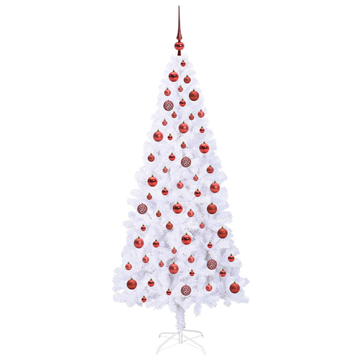 vidaXL Artificial Christmas Tree with Stand White 180 cm PVC and Steel