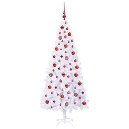 vidaXL Artificial Christmas Tree with Stand White 180 cm PVC and Steel