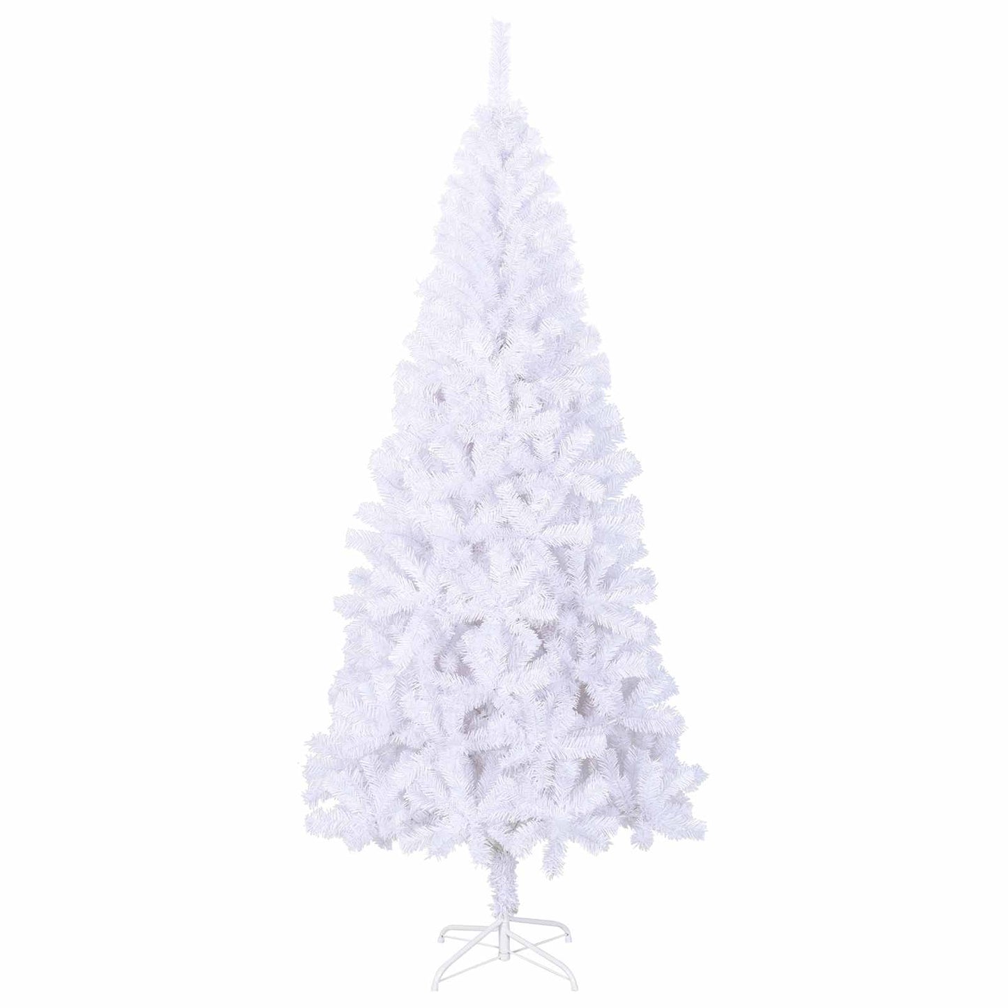 vidaXL Artificial Christmas Tree with Stand White 180 cm PVC and Steel