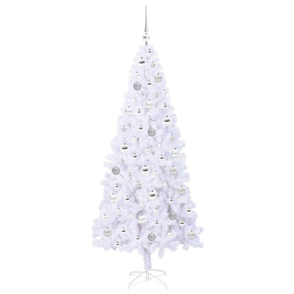 vidaXL Artificial Christmas Tree with Stand White 180 cm PVC and Steel
