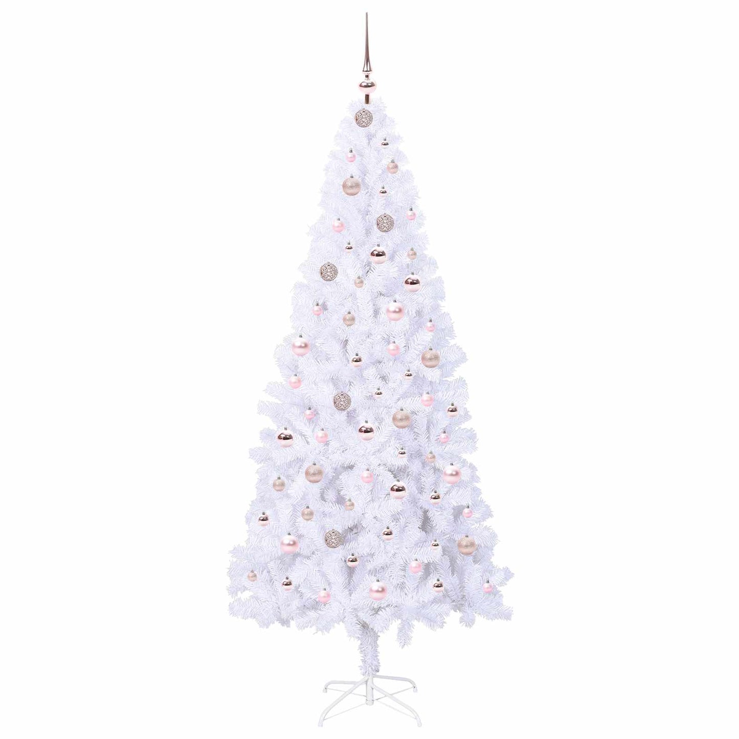 vidaXL Artificial Christmas Tree with Stand White 210 cm PVC and Steel