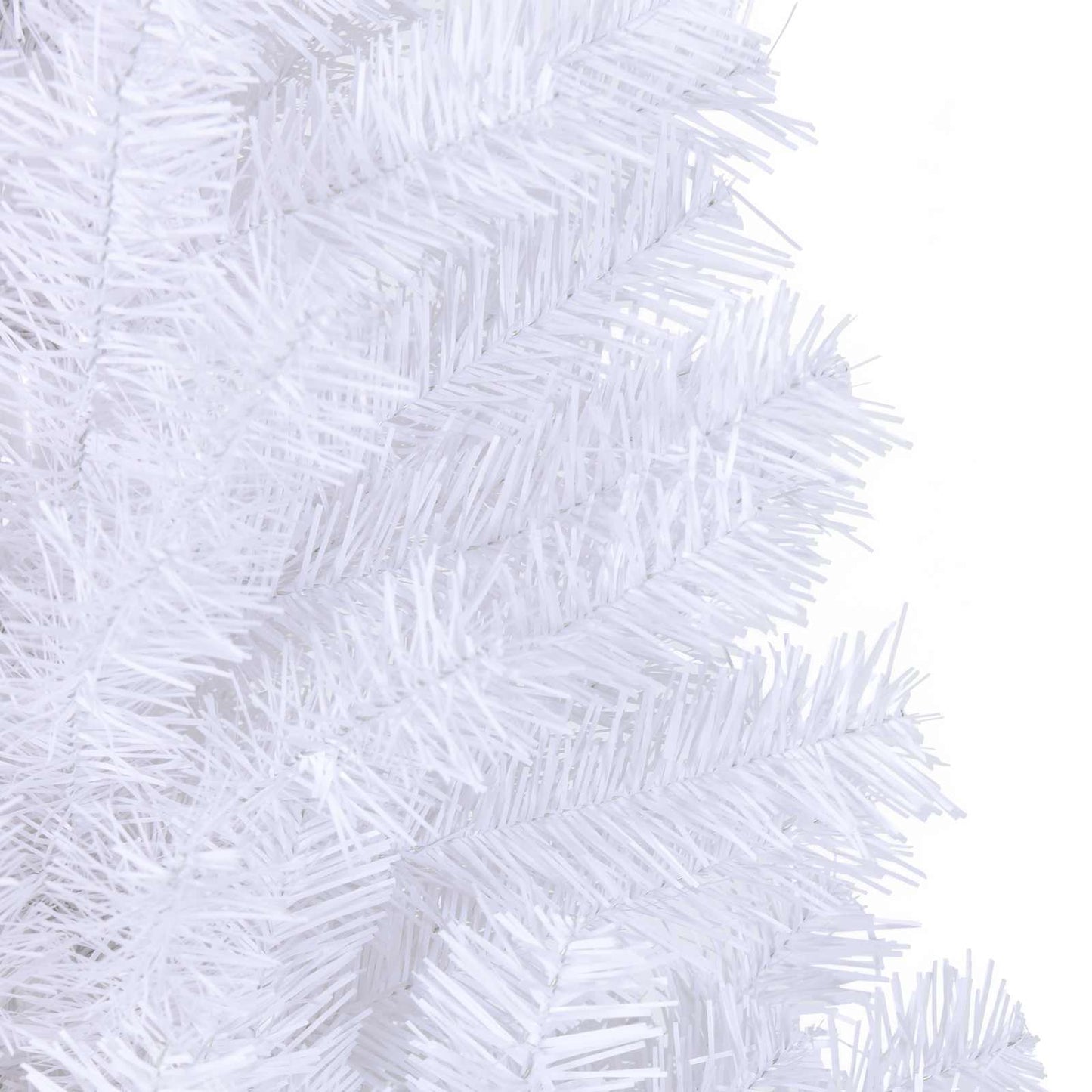 vidaXL Artificial Christmas Tree with Stand White 210 cm PVC and Steel