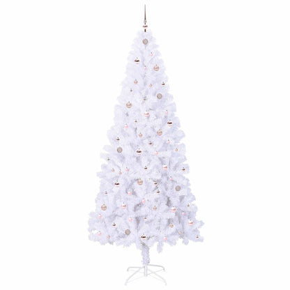 vidaXL Artificial Christmas Tree with Stand White 240 cm PVC and Steel