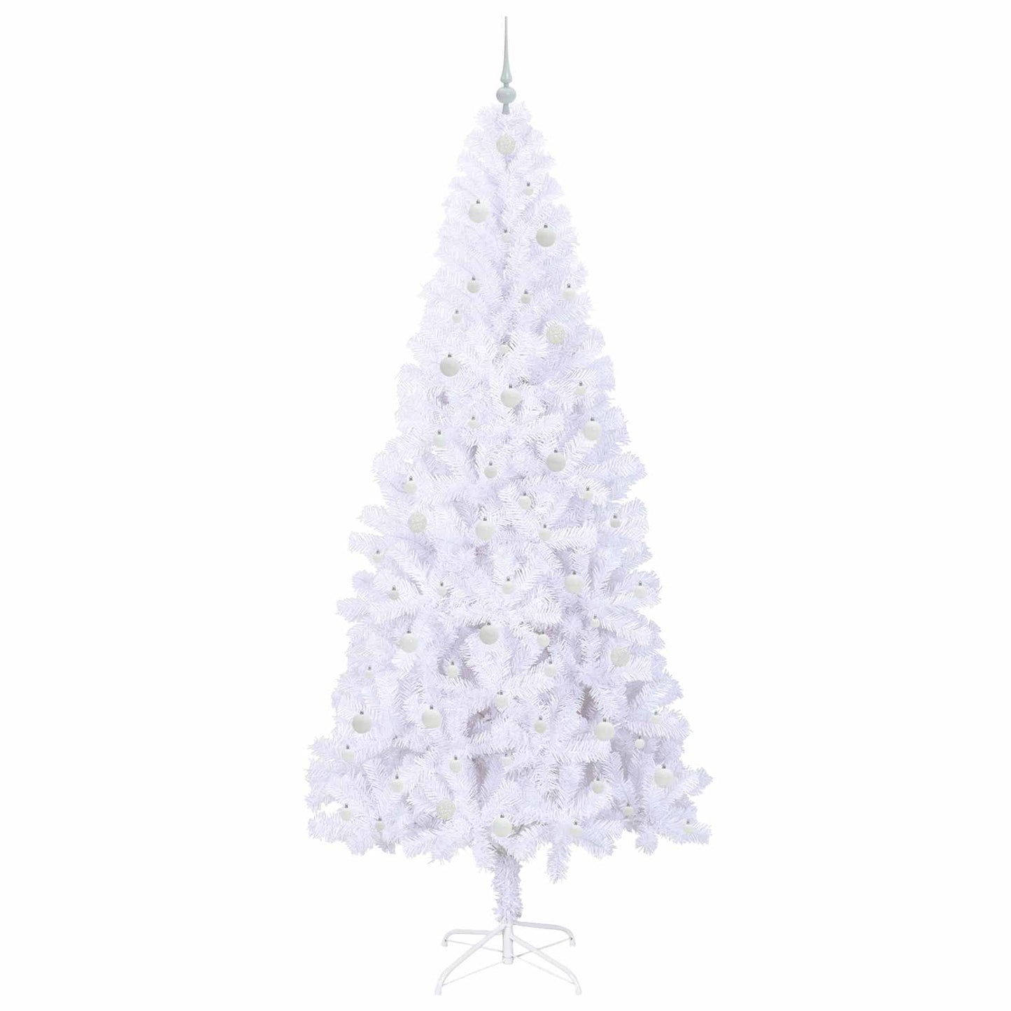 vidaXL Artificial Christmas Tree with Stand White 240 cm PVC and Steel