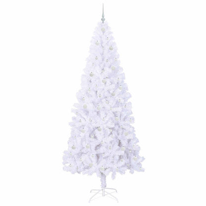 vidaXL Artificial Christmas Tree with Stand White 240 cm PVC and Steel