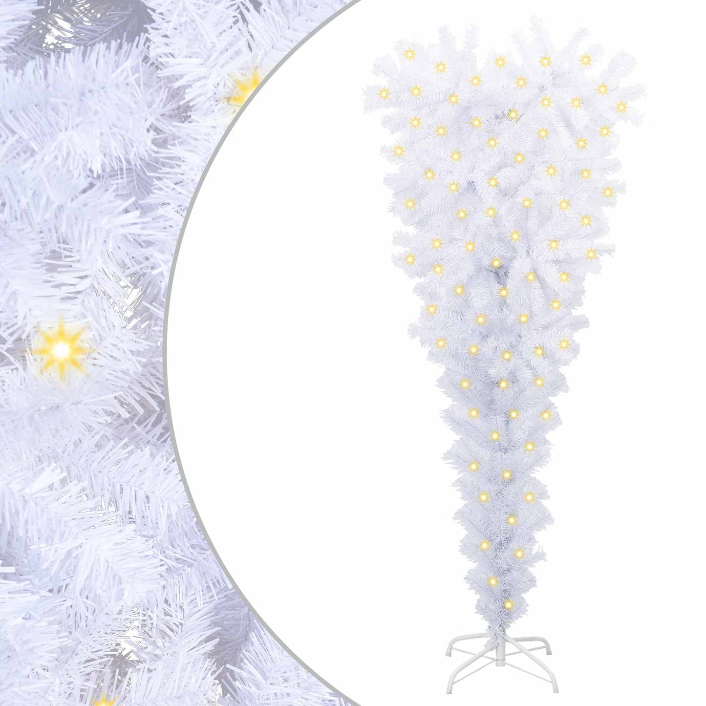 vidaXL Artificial Christmas Tree with Stand White 120 cm PVC and Steel