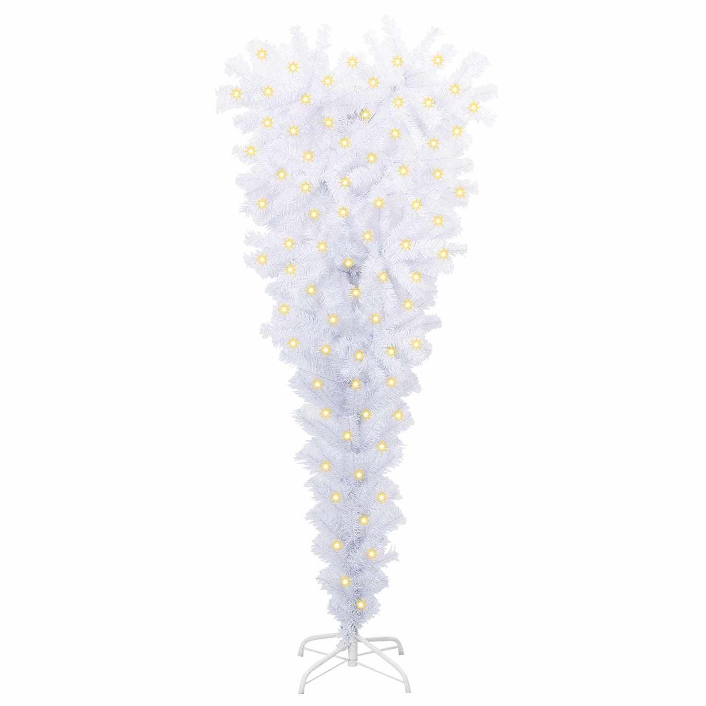 vidaXL Artificial Christmas Tree with Stand White 120 cm PVC and Steel