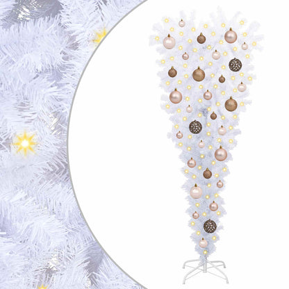 vidaXL Artificial Christmas Tree with Stand White 120 cm PVC and Steel