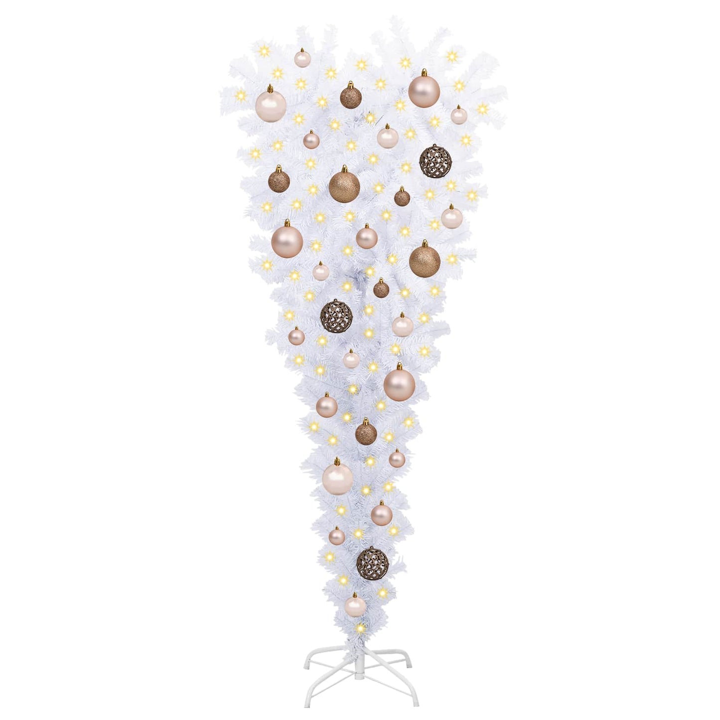 vidaXL Artificial Christmas Tree with Stand White 120 cm PVC and Steel