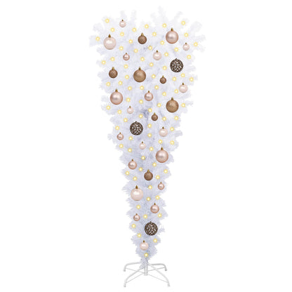 vidaXL Artificial Christmas Tree with Stand White 120 cm PVC and Steel