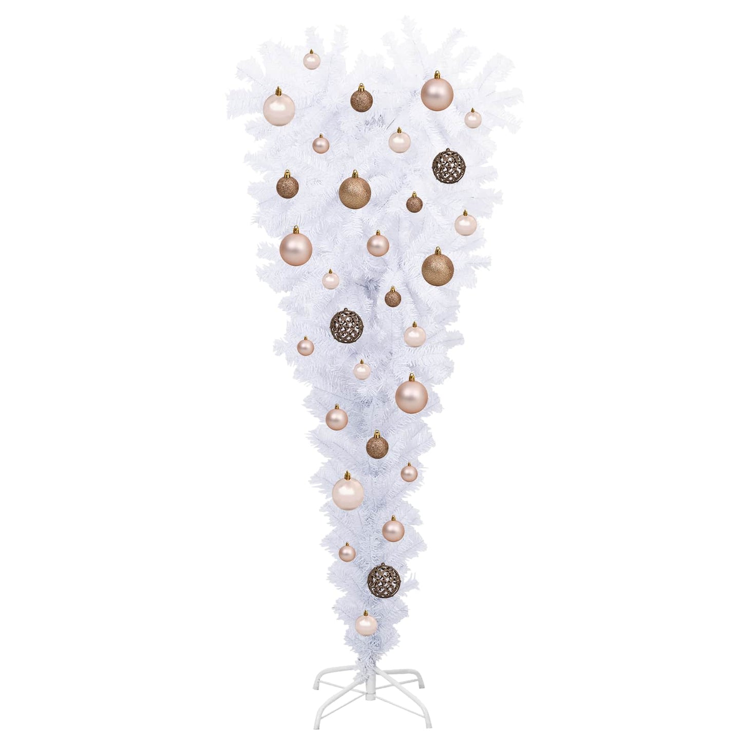 vidaXL Artificial Christmas Tree with Stand White 120 cm PVC and Steel