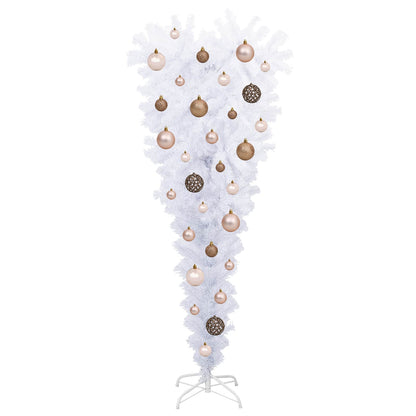 vidaXL Artificial Christmas Tree with Stand White 120 cm PVC and Steel