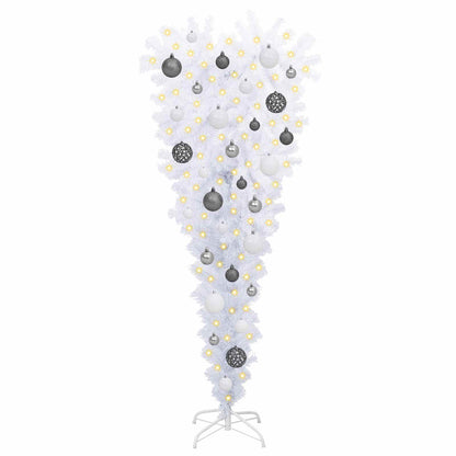 vidaXL Artificial Christmas Tree with Stand White 120 cm PVC and Steel