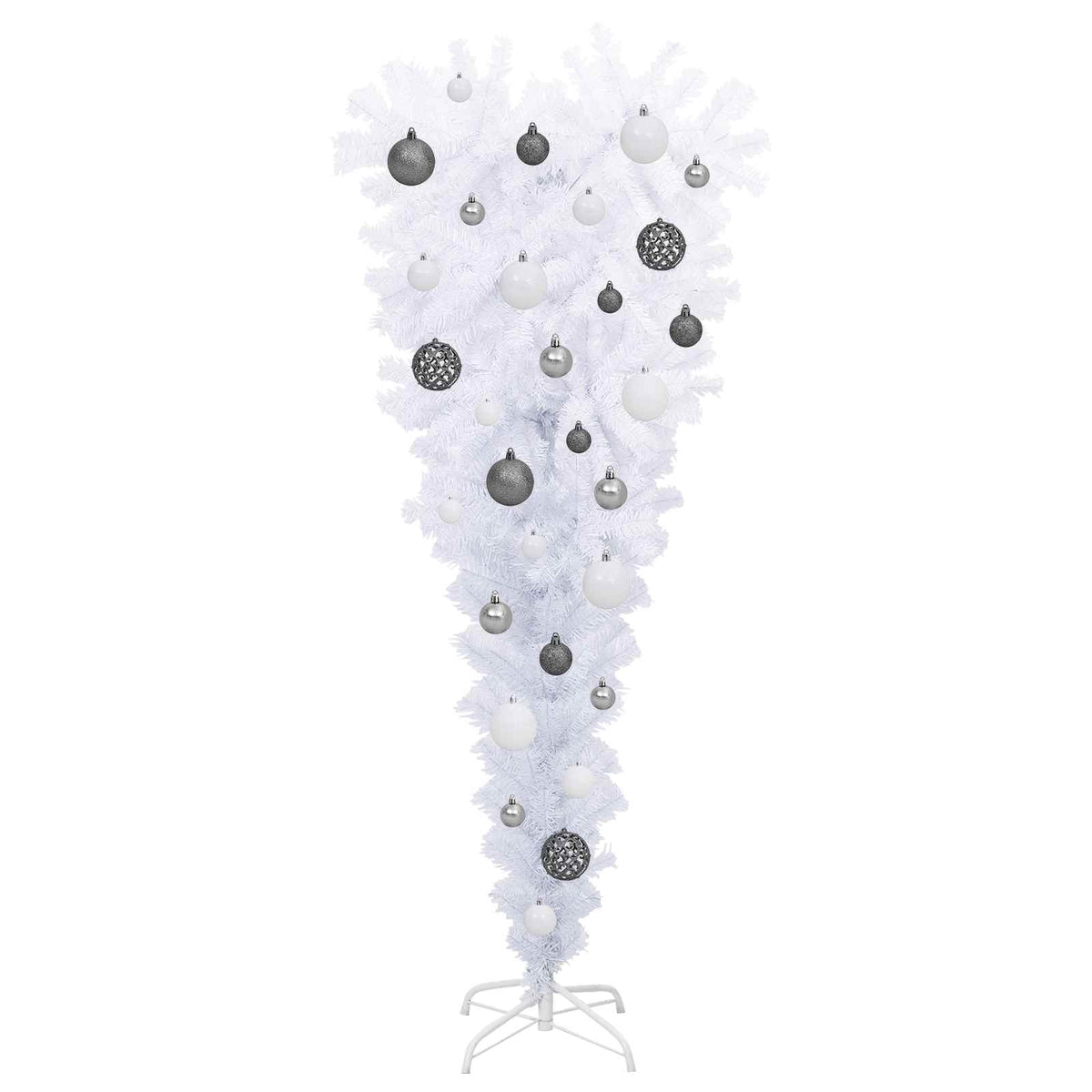 vidaXL Artificial Christmas Tree with Stand White 120 cm PVC and Steel