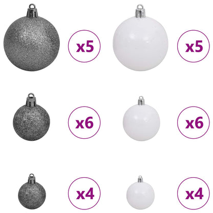 vidaXL Artificial Christmas Tree with Stand White 120 cm PVC and Steel
