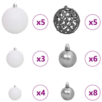 vidaXL Artificial Christmas Tree with Stand White 120 cm PVC and Steel