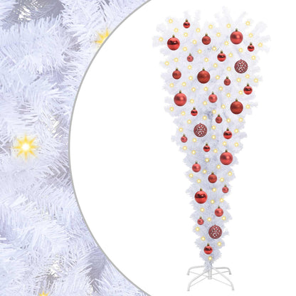 vidaXL Artificial Christmas Tree with Stand White 120 cm PVC and Steel