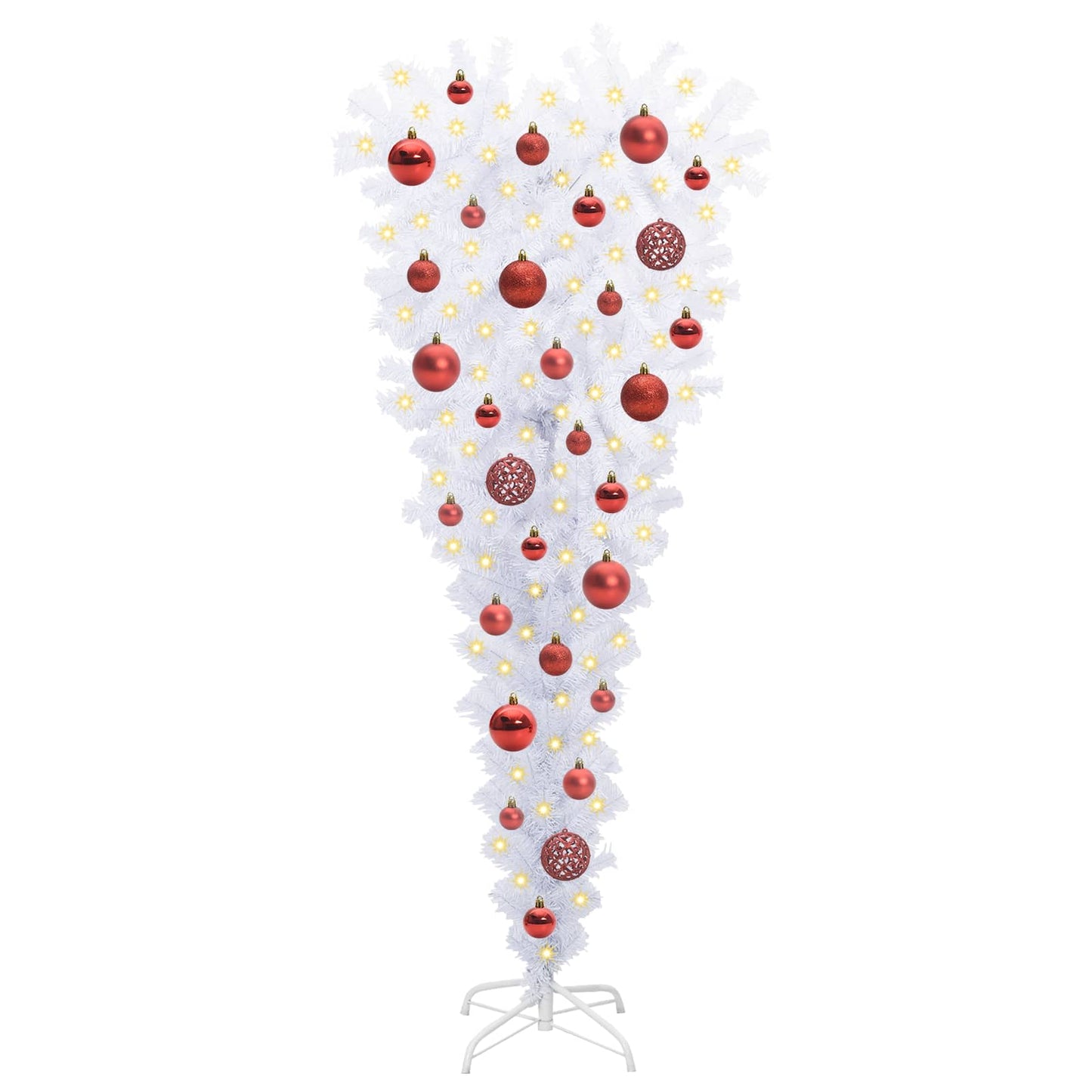 vidaXL Artificial Christmas Tree with Stand White 120 cm PVC and Steel