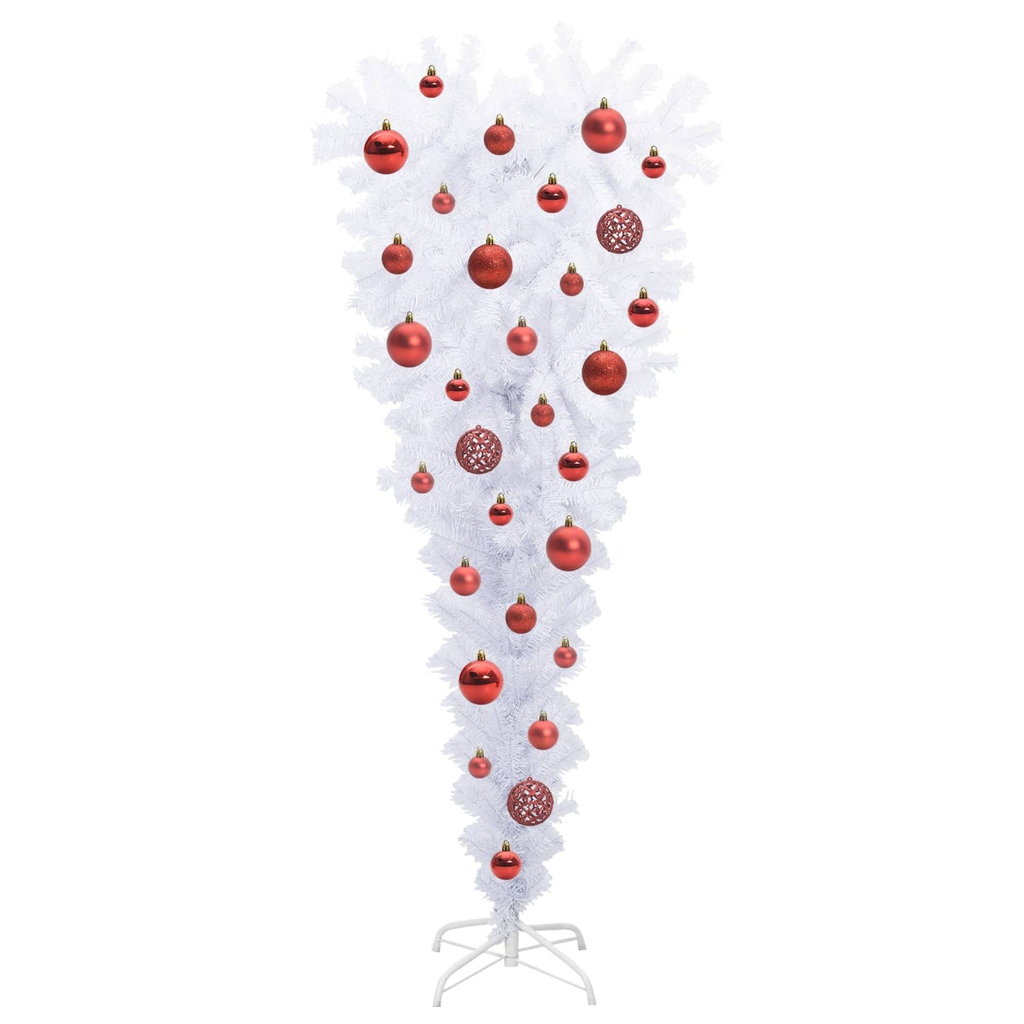 vidaXL Artificial Christmas Tree with Stand White 120 cm PVC and Steel
