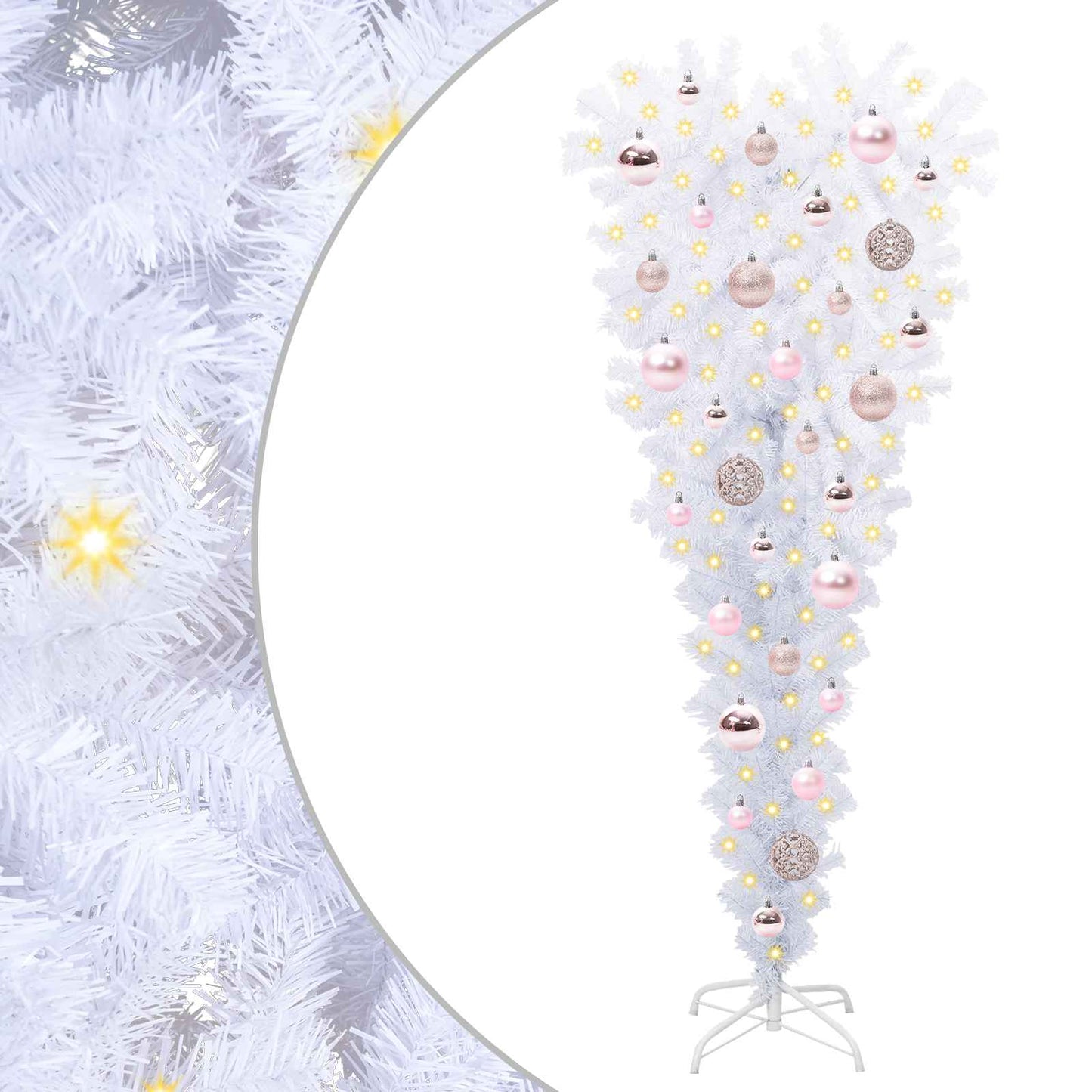 vidaXL Artificial Christmas Tree with Stand White 120 cm PVC and Steel
