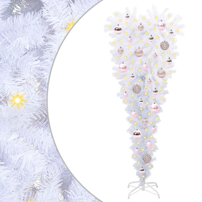 vidaXL Artificial Christmas Tree with Stand White 120 cm PVC and Steel