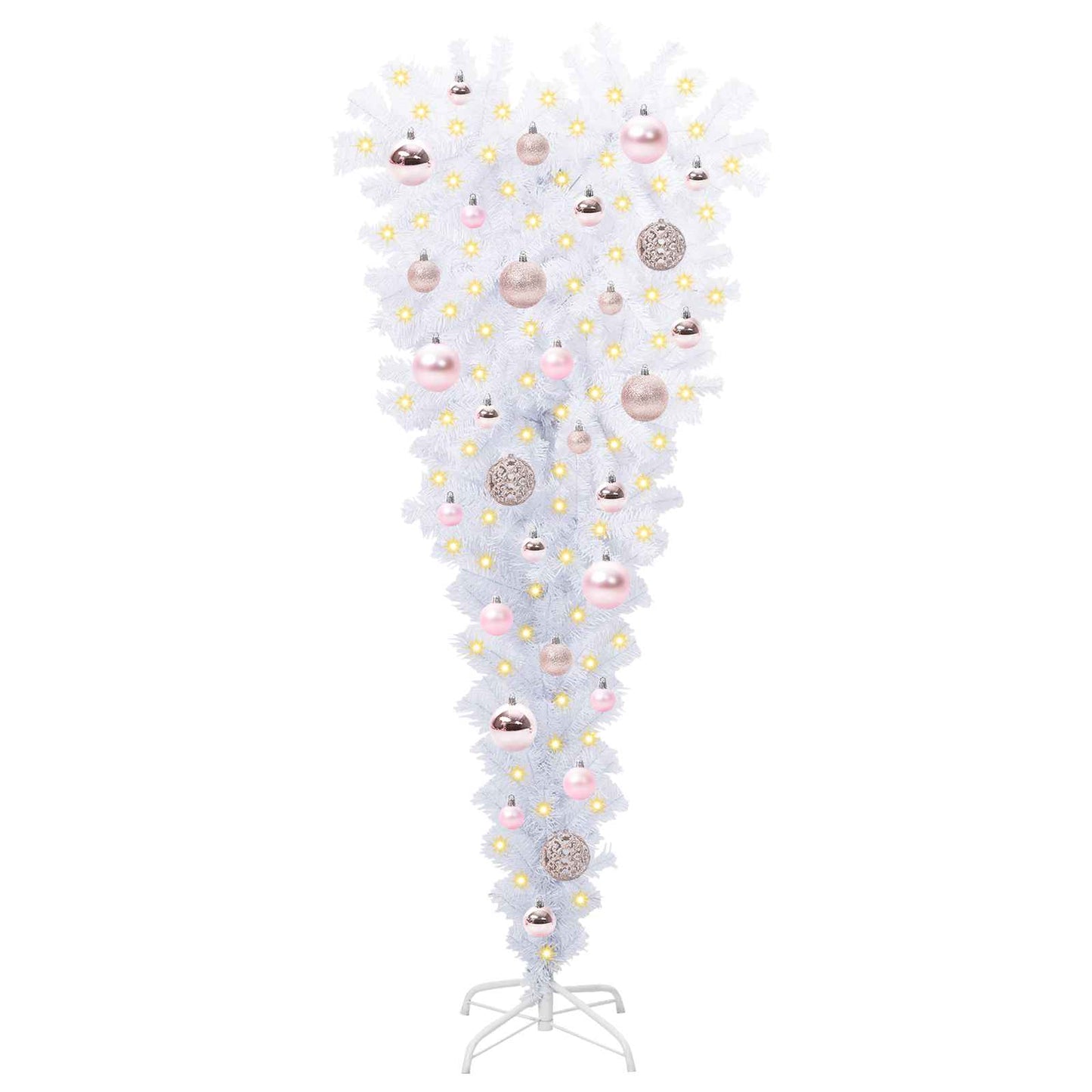 vidaXL Artificial Christmas Tree with Stand White 120 cm PVC and Steel