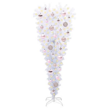 vidaXL Artificial Christmas Tree with Stand White 120 cm PVC and Steel