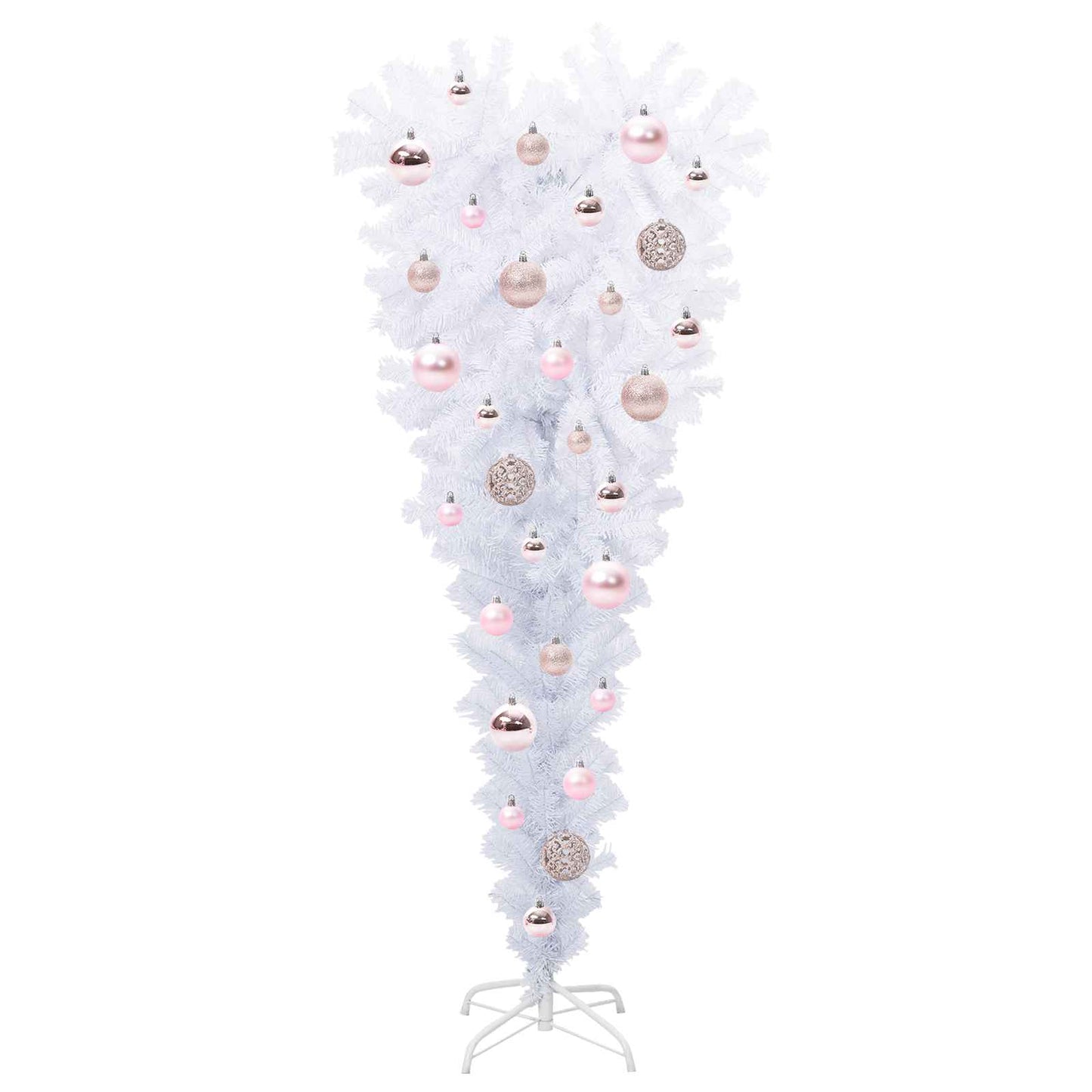 vidaXL Artificial Christmas Tree with Stand White 120 cm PVC and Steel