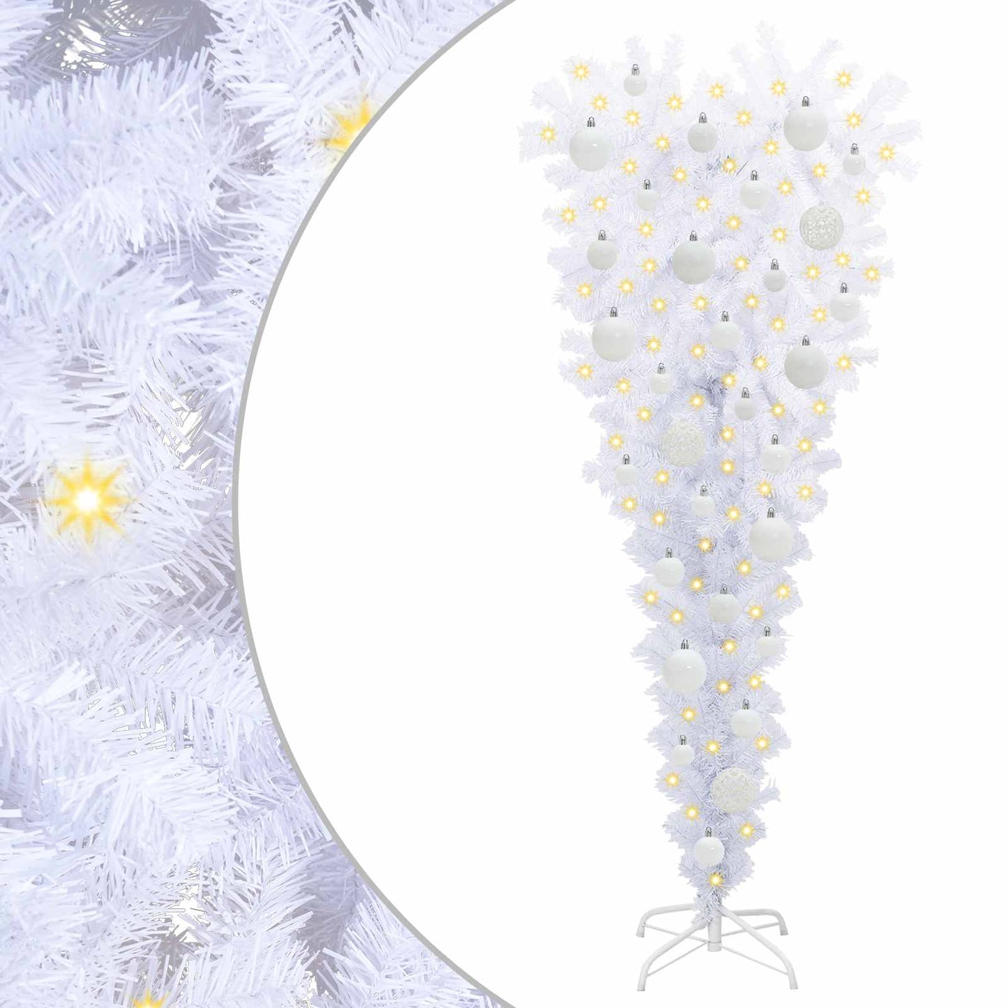 vidaXL Artificial Christmas Tree with Stand White 120 cm PVC and Steel