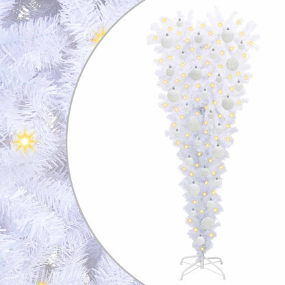 vidaXL Artificial Christmas Tree with Stand White 120 cm PVC and Steel