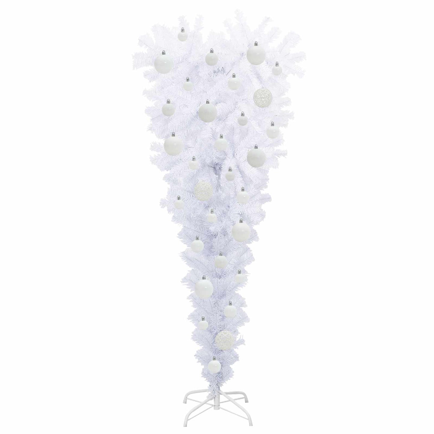 vidaXL Artificial Christmas Tree with Stand White 120 cm PVC and Steel