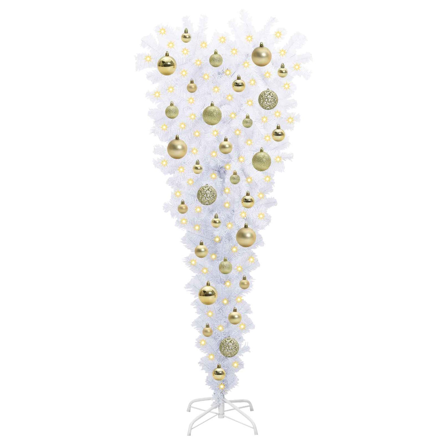 vidaXL Artificial Christmas Tree with Stand White 120 cm PVC and Steel
