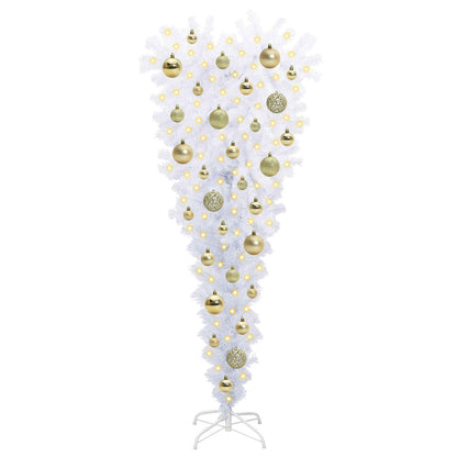 vidaXL Artificial Christmas Tree with Stand White 120 cm PVC and Steel