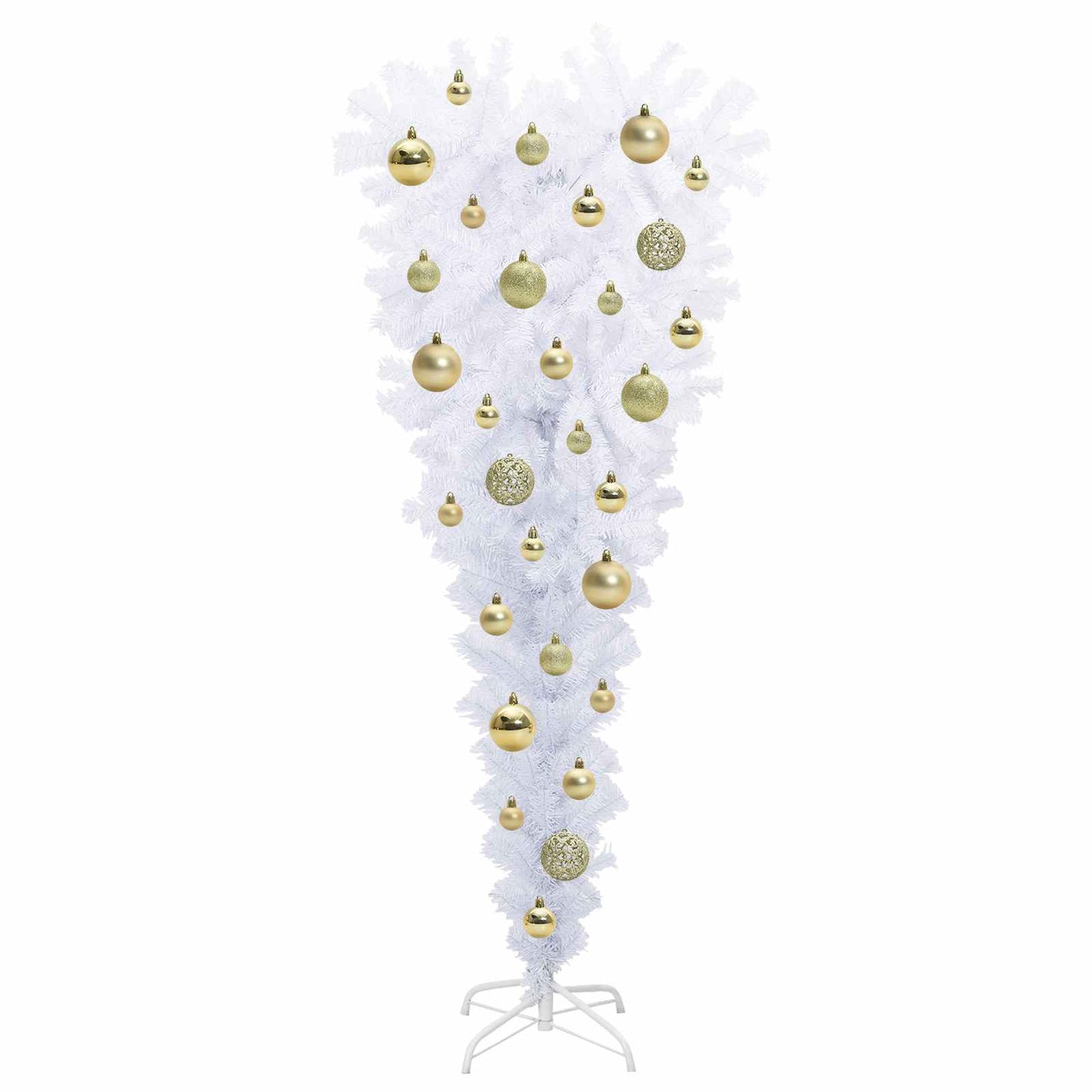 vidaXL Artificial Christmas Tree with Stand White 120 cm PVC and Steel