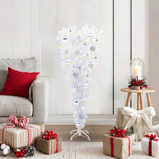 vidaXL Artificial Christmas Tree with Stand White 120 cm PVC and Steel
