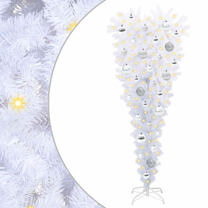 vidaXL Artificial Christmas Tree with Stand White 120 cm PVC and Steel