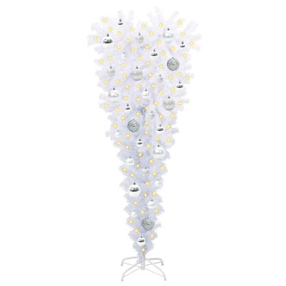 vidaXL Artificial Christmas Tree with Stand White 120 cm PVC and Steel