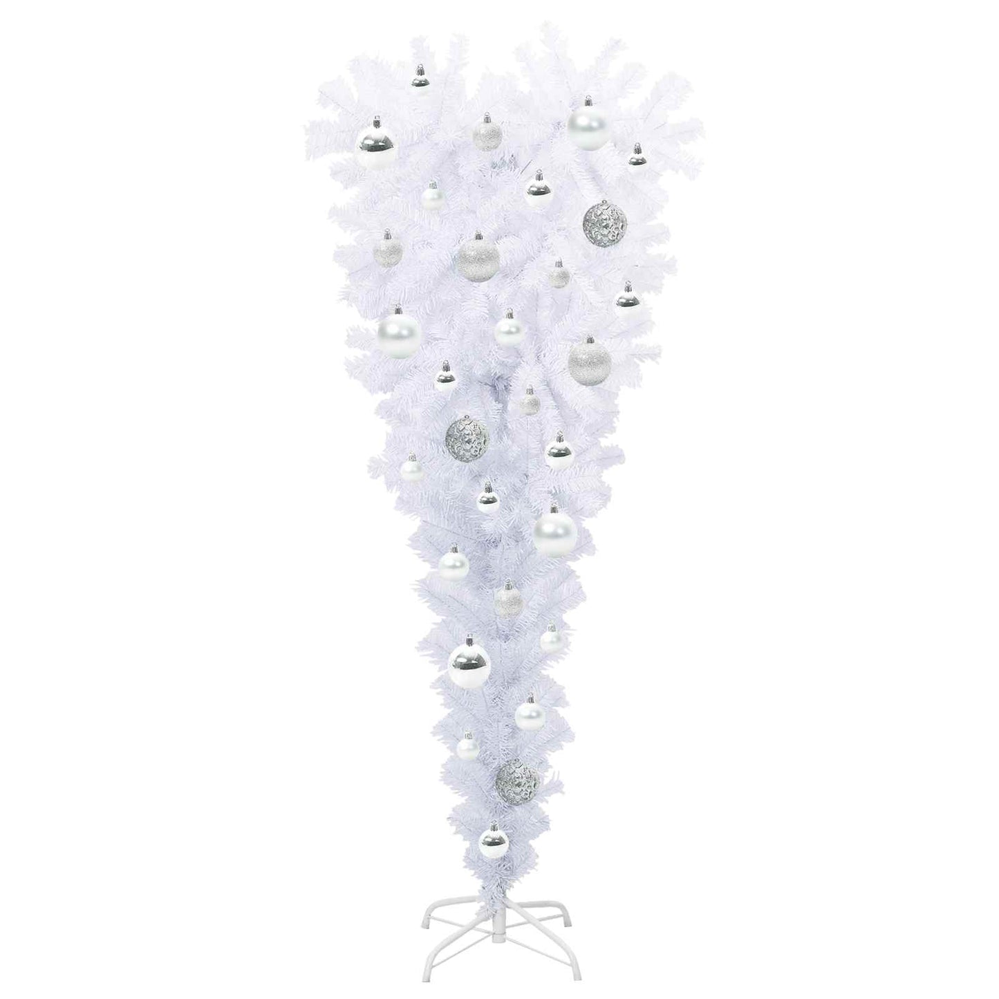 vidaXL Artificial Christmas Tree with Stand White 120 cm PVC and Steel