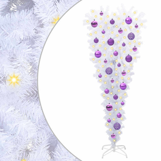 vidaXL Artificial Christmas Tree with Stand White 120 cm PVC and Steel