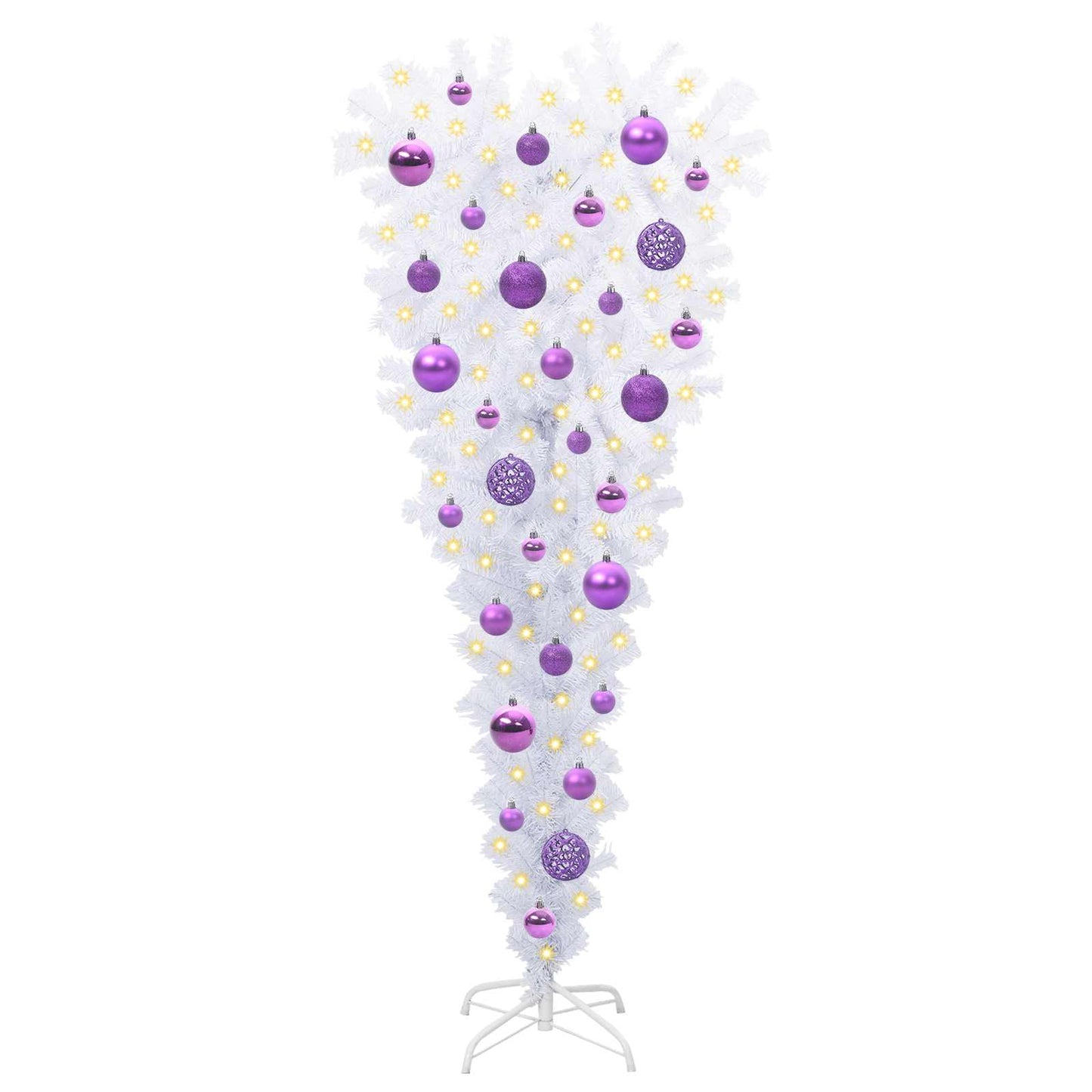 vidaXL Artificial Christmas Tree with Stand White 120 cm PVC and Steel