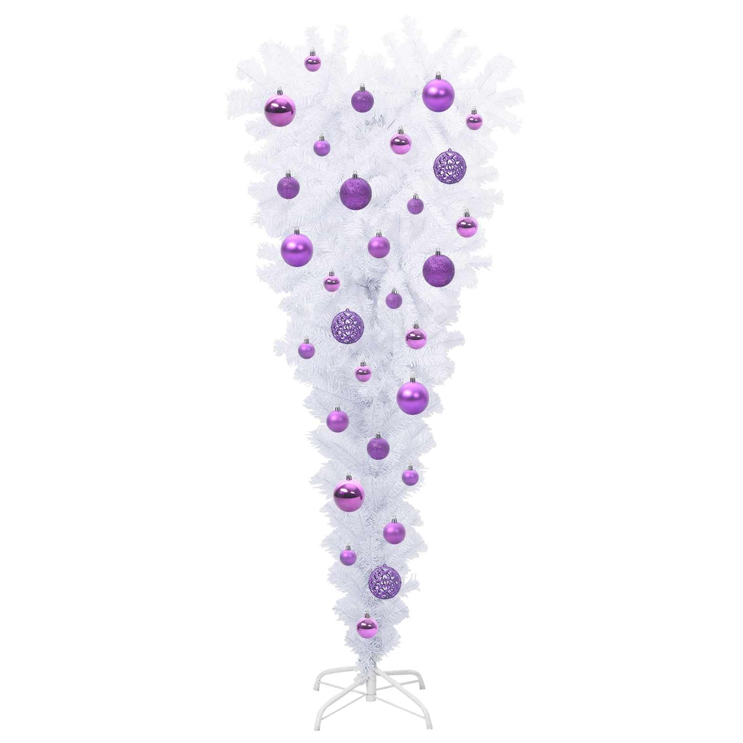 vidaXL Artificial Christmas Tree with Stand White 120 cm PVC and Steel