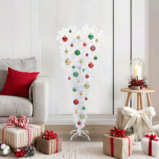 vidaXL Artificial Christmas Tree with Stand White 120 cm PVC and Steel
